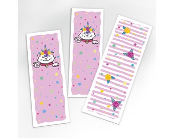 Bookmark Unicorn Cat (6-24 pieces)