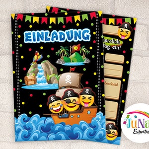 Einladungskarten zum Kindergeburtstag Piraten Junge Mädchen Einladungen Geburtstag Kinder (6 bis 20 Stück)