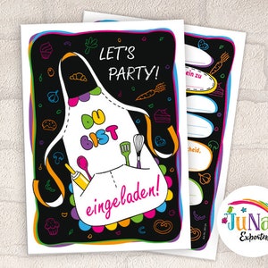 Einladungskarten zum Kindergeburtstag Back-Party Mädchen Jungen Einladungen zum Geburtstag Kinder (für 6 bis 12 Personen)
