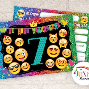Einladungskarten zum 7. Kindergeburtstag für Mädchen Einladungen zum siebten Geburtstag Kinder Mädchengeburtstag (für 6 bis 12 Personen)