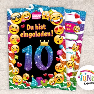 Einladungskarten zum 10. Kindergeburtstag für Mädchen Einladungen zum zehnten Geburtstag Kinder Mädchengeburtstag (für 6 bis 12 Personen)