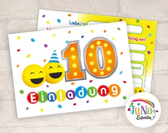 10th Birthday Invitation Cards for Girls Boys 10th Birthday Invitations Kids (for 6 to 12 people)