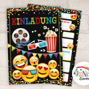 Einladungskarten zum Kindergeburtstag Mädchen Jungen Kino Cinema-Geburtstag Einladungen Geburtstag Kinder (für 6 bis 12 Personen)