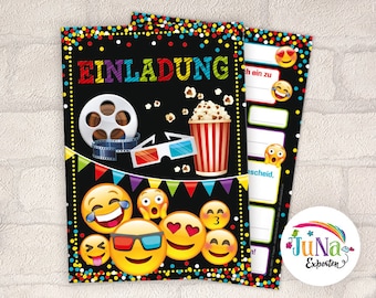 Invitation cards for children's birthday girls boys cinema cinema birthday invitations birthday children (for 6 to 12 people)