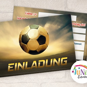 Einladungskarten zum Kindergeburtstag Jungen Fussball Fußball Einladungen Geburtstag Kinder (für 6 bis 12 Personen)