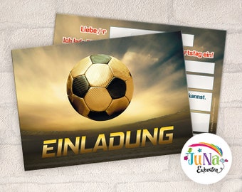 Invitation cards for children's birthday boys football soccer invitations birthday children (for 6 to 12 people)