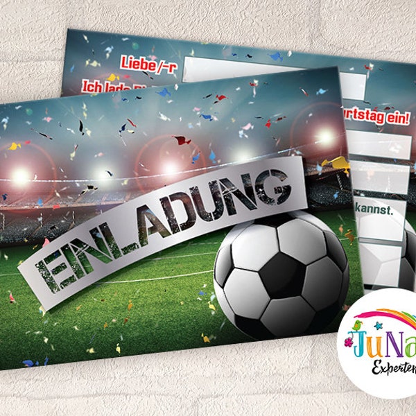 Einladungskarten zum Kindergeburtstag Jungen Fussball Fußball Einladungen Geburtstag Kinder (für 6 bis 12 Personen)
