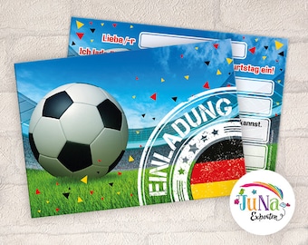 Einladungskarten zum Kindergeburtstag Fussball Jungen Einladungen Geburtstag Kinder (für 6 bis 12 Personen)