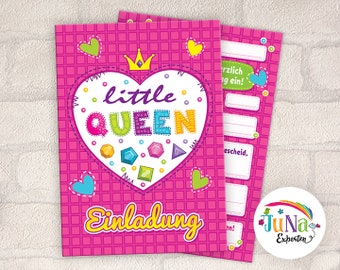 Einladungskarten zum Kindergeburtstag Mädchen Prinzessin Party Kutsche Einladungen Geburtstag Kinder (6 bis 20 Stück)