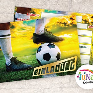 Einladungskarten zum Kindergeburtstag Jungen Fussball Fußball Einladungen Geburtstag Kinder (für 6 bis 12 Personen)