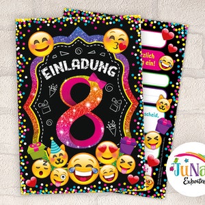 Einladungskarten zum 8. Kindergeburtstag für Mädchen Einladungen zum achten Geburtstag Kinder Mädchengeburtstag (für 6 bis 12 Personen)