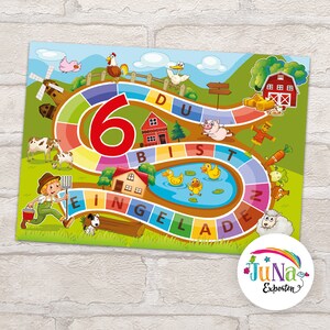Einladungskarten zum 6. Kindergeburtstag Mädchen Jungen Bauernhof Einladungen sechste Geburtstag Kinder Outdoor-Party (für 6 - 12 Personen)