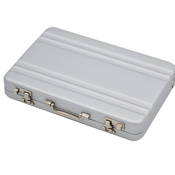 Mini Koffer aus Aluminium für Geldgeschenke oder Gutscheine, Geldkoffer, Geschenkverpackung, verschiedene Farben 100 x 65 x 15 mm