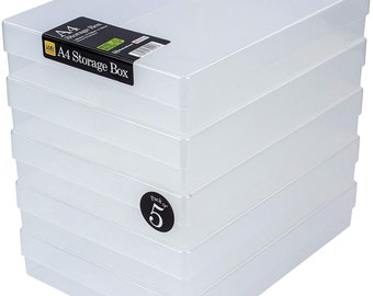 WestonBoxes Aufbewahrungsboxen DIN A4 Multistorage-Box (5 Stk.)