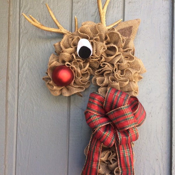 Reindeer Wreath - Etsy