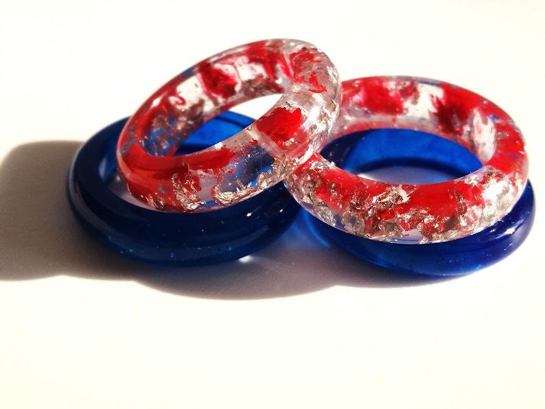 Transparent ring from resin