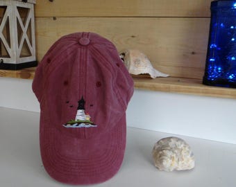 Embroidered Lighthouse Baseball Cap: Women display picture 2