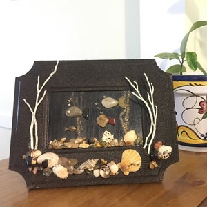 Framed Pebble Art: Under the Sea Fish Scene
