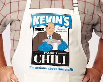The Office, Kevin Malone Chili Pot Apron Design! Funny Gift Idea for Men who BBQ, Women, Fans of Dunder Mifflin TV Show, Officially Licensed
