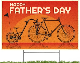 Cycling Fathers's Day Yard Sign– Bicycle Gift for Dad, Yard Decor, Lawn Garden Signs, Yard Card for Dad, Fathers Day Banner, Bike Gift Idea