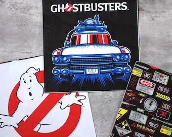 Ghostbusters Lunch Napkins - 16 Pack | Ecto-1, No Ghost Symbol, Patterned Designs | 3-Ply, 6.5" x 6.5" | Perfect for Birthdays & Halloween