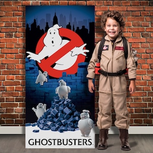 Ghostbusters Mini Puft Marshmallow, No Ghosts Cardboard Cutout or use as Photo Prop or Birthday Party Room Decor.  Stay Puff Movie Standee