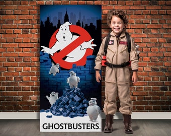 Ghostbusters Mini Puft Marshmallow, No Ghosts Cardboard Cutout or use as Photo Prop or Birthday Party Room Decor.  Stay Puff Movie Standee