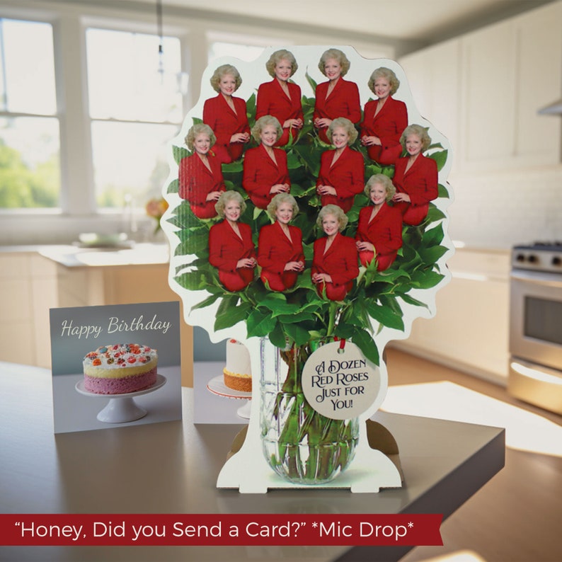 Funny Friends Gift The Golden Girls Dozen Red Roses: Unique Gift Ideas for Birthday, Retirement Party, and Betty White Anniversary Surprise image 5