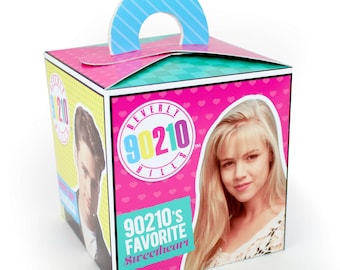 Beverly Hills 90210 Favor Boxes (8 pack) – for 40th, 50th Birthday Party, Graduation, or use with 80s & 90s Theme Party Table Decorations