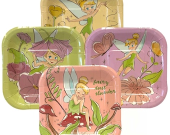 Tinker Bell Blossom Dessert Plate– 7 Inch (Pack of 8)