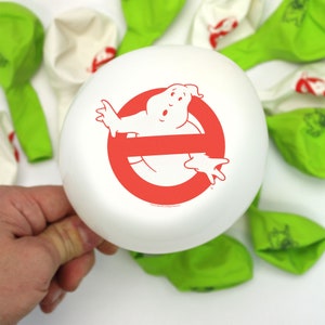 Ghostbusters Party Latex Balloons - 12 Pack | 6 No Ghost & 6 Slimer | 10-in. White and Green Decorations Perfect for Birthday or Halloween