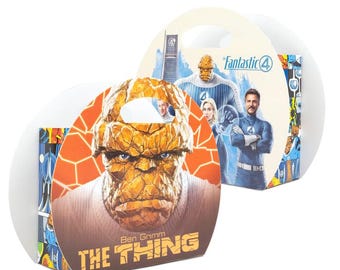 Fantastic Four Favor Boxes (Pack of 8) – Superhero Party Treat Boxes with Handles – Kids Birthday Party Supplies