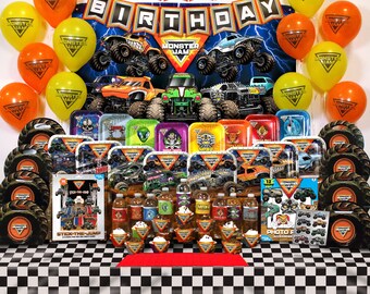 Monster Jam Party Supplies & Decorations for Birthday, Watch Parties, 4x4 Tailgate Gatherings, Baby Showers, First Birthdays, and More.