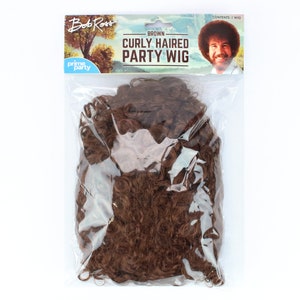 Bob Ross Wig Brown Costume Party Afro Wig for Men, Women, and Kids Bob Ross Costume, Halloween Party & Play image 3