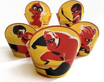 The Incredibles 2 Cupcake Wrappers (Pack of 12)