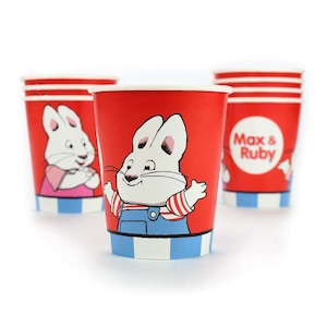 Max and Ruby Cups (8 Pack) – Deigned to Match our Party Supplies and Decorations, For use with 1st Birthday, Baby Shower, or Gender Reveal