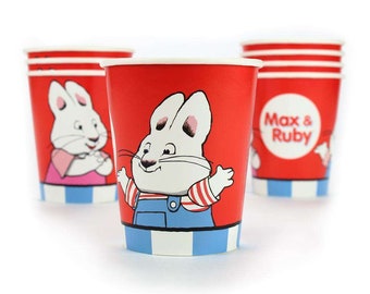 Max and Ruby Cups (8 Pack) – Deigned to Match our Party Supplies and Decorations, For use with 1st Birthday, Baby Shower, or Gender Reveal