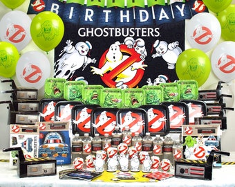 Ghostbuster Party Pack for 8 Guests– Birthday Decorations & Celebration Supplies for Events. Kit Includes Slimer Plates, Napkins and More!