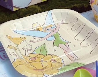 Tinker Bell Blossom Dessert Plate– 7 Inch (Pack of 8)