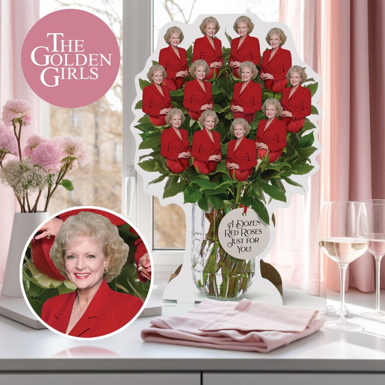 Funny Friends Gift The Golden Girls Dozen Red Roses: Unique Gift Ideas for Birthday, Retirement Party, and Betty White Anniversary Surprise image 1