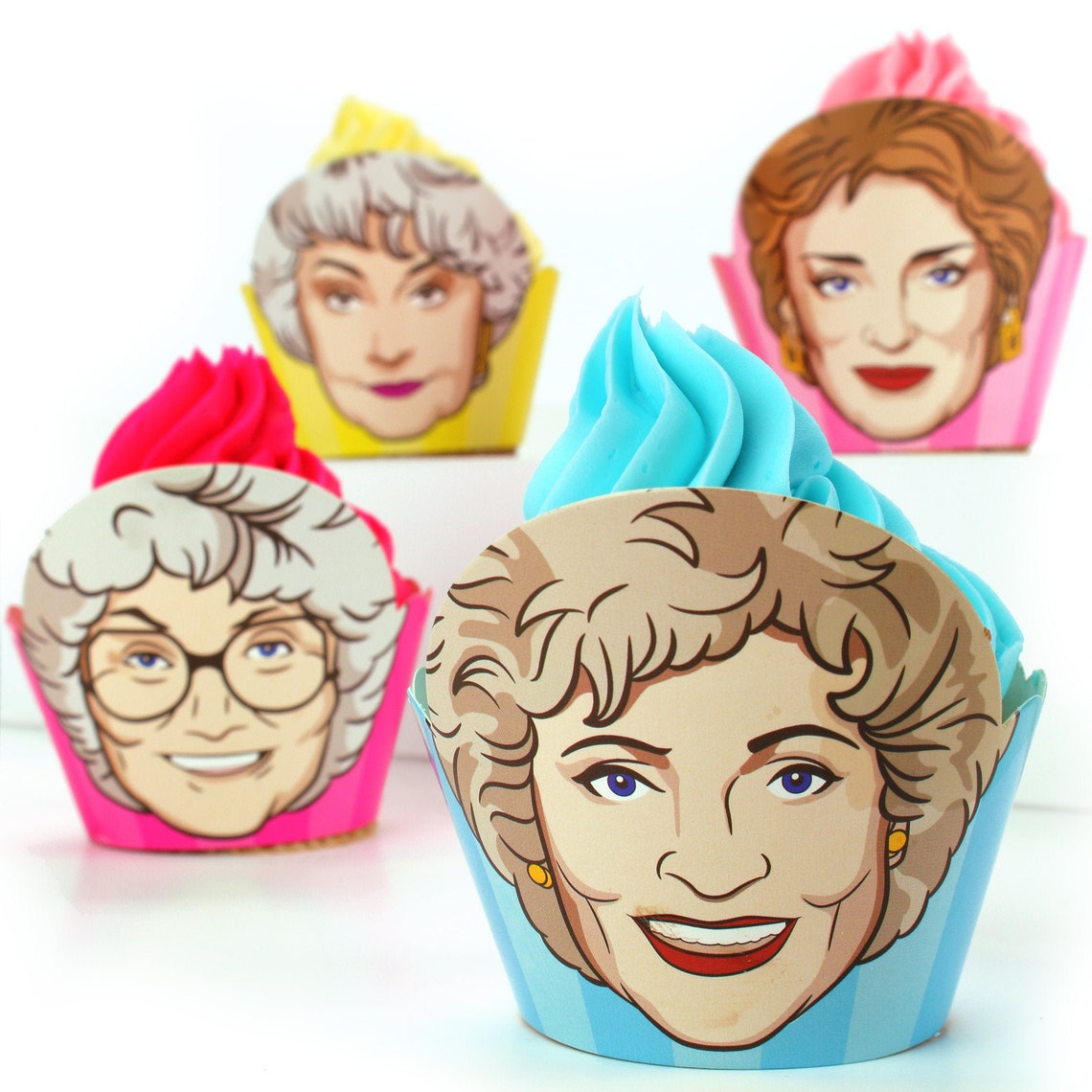The Golden Girls Cupcake Wrapper set of 12 Match Our Golden Etsy
