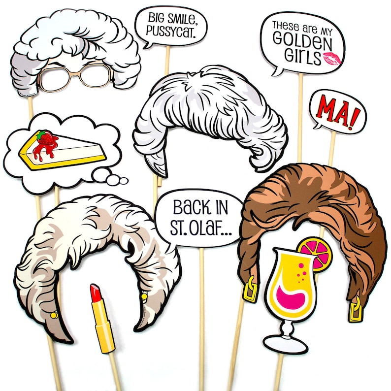 Golden Girls Photo Booth Props Bachelorette Photobooth Etsy Ireland