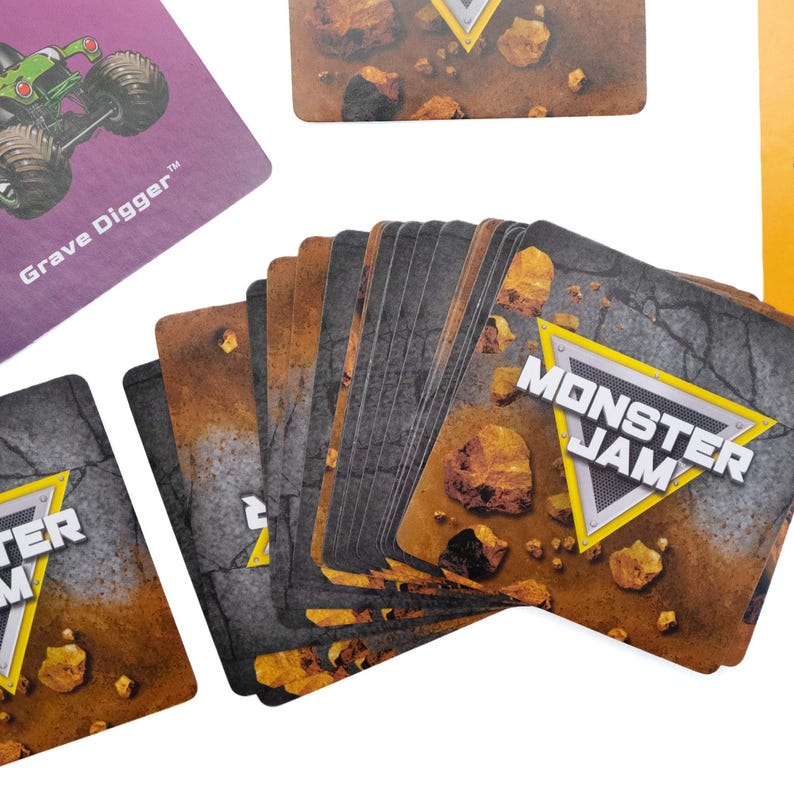 Monster Jam Memory Match Game, Kids Card Game, Monster Truck Game, Grave Digger Game, Birthday Party Game, Family Game Night image 4