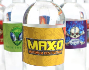 Monster Jam Water Bottle Labels (Pack of 16) Monster Truck Party Decorations.  A Different Truck on Each Bottle Wrap Sticker