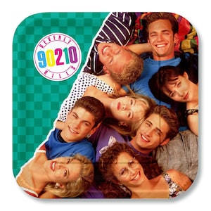 Beverly Hills 90210 Dinner Plates (8 Pack) – for 40th, 50th Birthday Party, Graduation, or use with 80s & 90s Theme Party Table Decorations