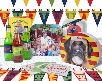 The Sandlot Party (Deluxe Pack) Baseball Birthday Party Supplies & Decorations | Little League Party Decor | Tee Ball Sports Theme Party Kit
