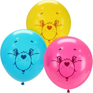 Care Bears Balloons (12-Pack) 10 Inch Colorful Latex in Blue, Pink, Yellow, Perfect for Parties, Birthdays, Kids Events & Themed Celebration