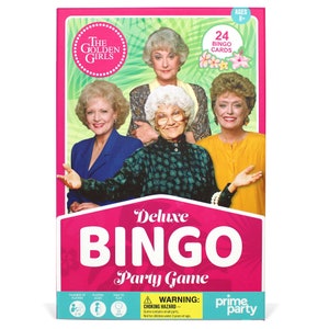 Jeu de bingo pour filles Golden Girls – Ensemble nostalgique amusant | Parfait pour les fêtes d'anniversaire, les enterrements de vie de jeune fille ou de jeune garçon et les soirées jeux en famille !