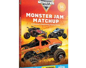 Monster Jam Memory Match Game, Kids Card Game, Monster Truck Game, Grave Digger Game, Birthday Party Game, Family Game Night