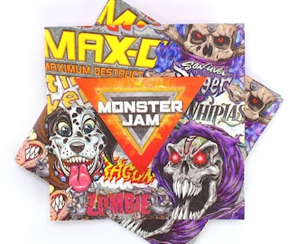 Monster Jam Lunch Napkins (Pack of 16) Collage of Monster Trucks with Grave Digger. Great for Birthdays, Hodge Podge & Decoupage Projects